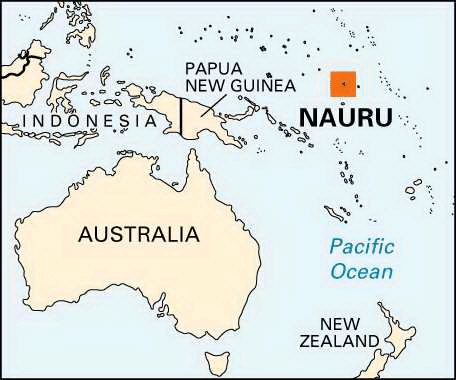 nauru australie carte