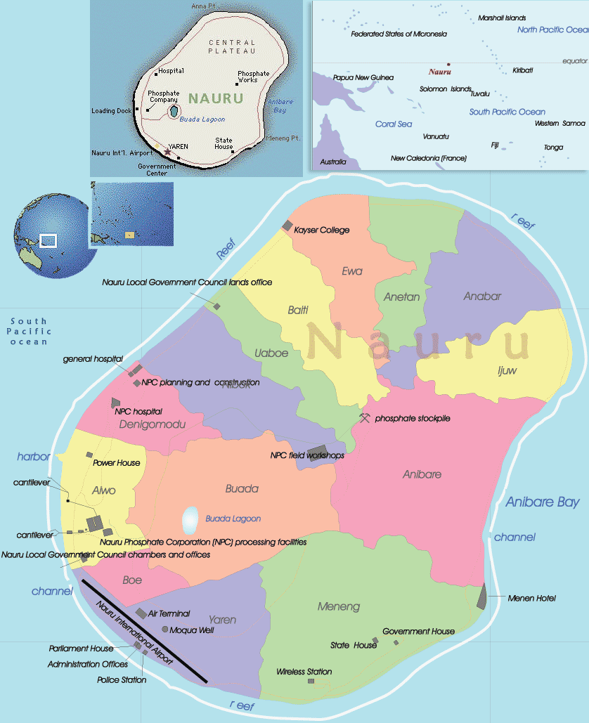 politique carte du nauru