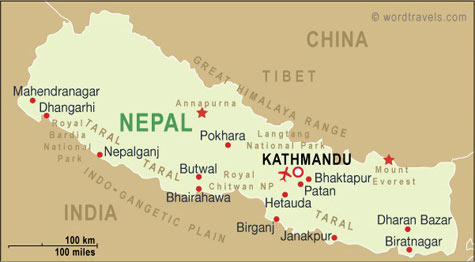 Nepal carte