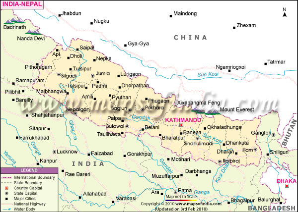 inde nepal carte