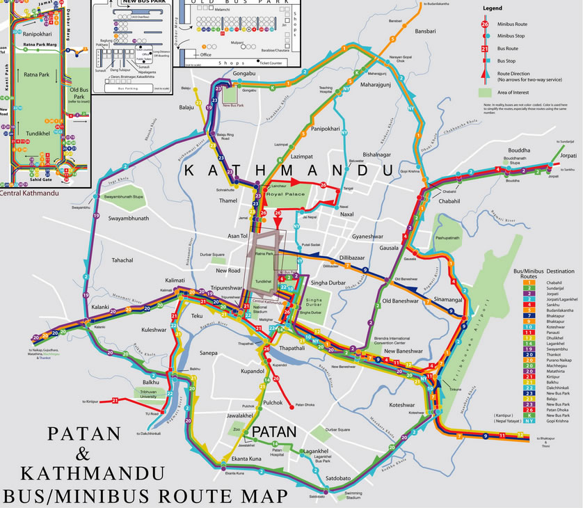 kathmandu itineraire plan