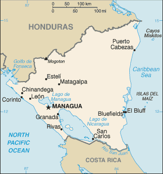 nicaragua carte