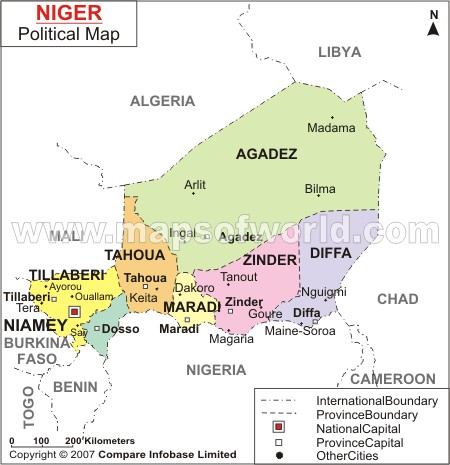 politique niger carte