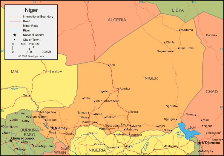 politique carte du niger