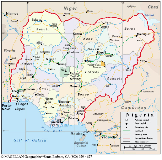 nigeria villes carte