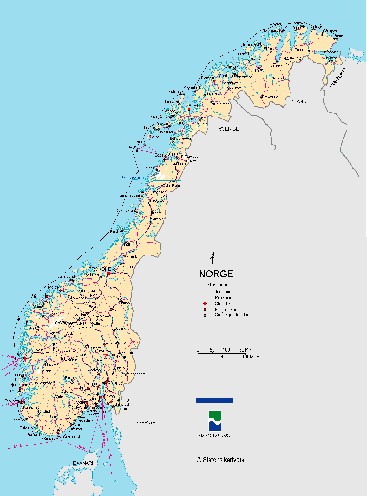 carte norvege