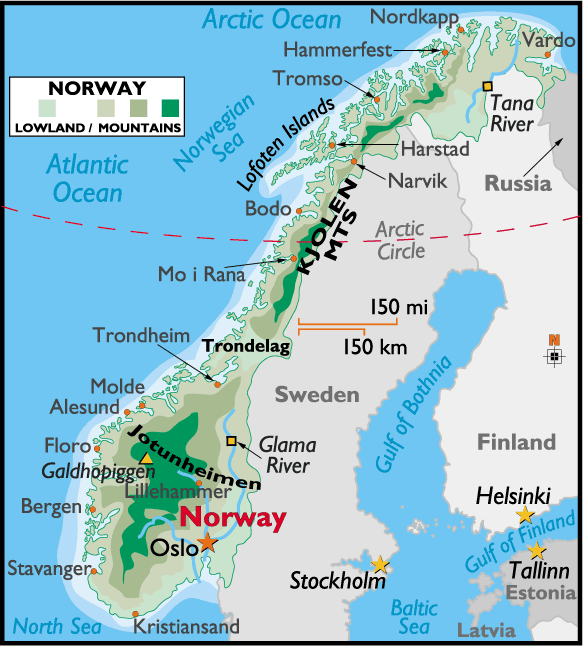 norvege cartes