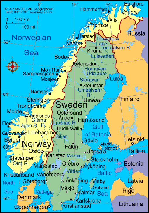 norvege carte