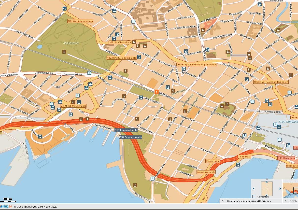 Oslo centre ville plan