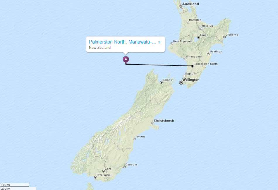 plan de nouvelle zelande Palmerston nord