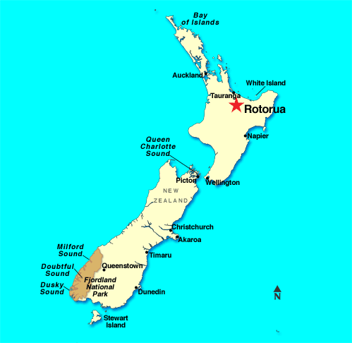 Rotorua nouvelle zelande plan