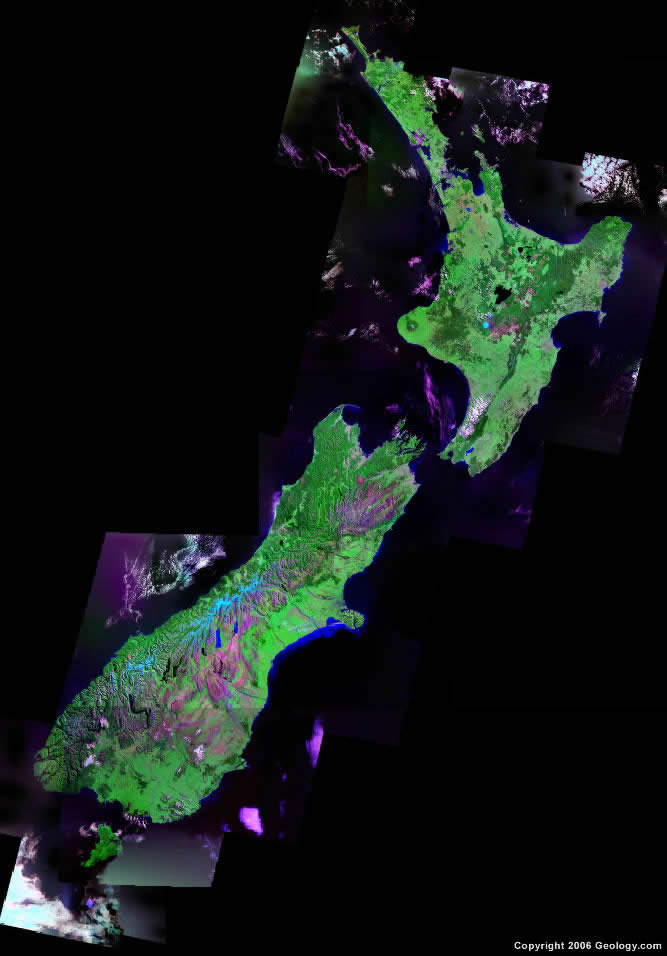 satellite image du nouvelle zelande