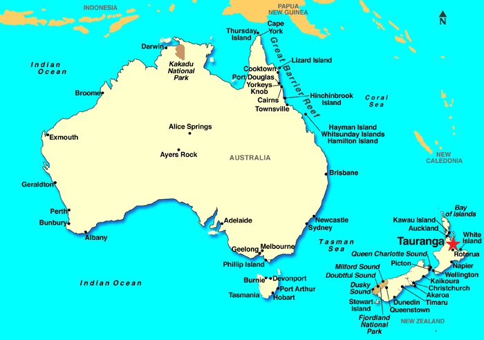 Tauranga nouvelle zelande australie