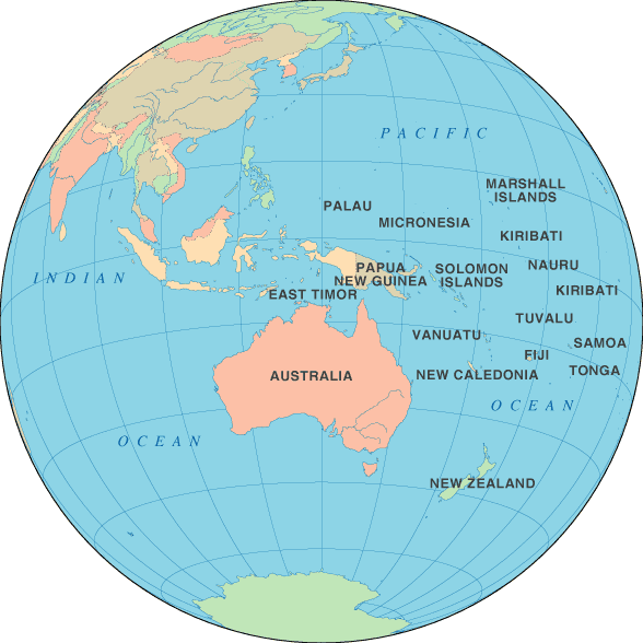 oceanie carte monde
