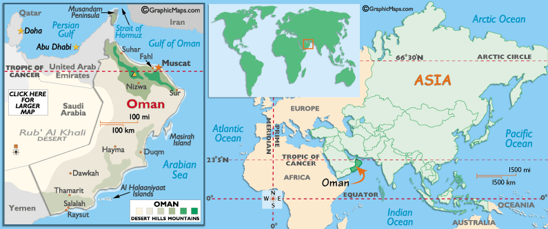 carte du Oman
