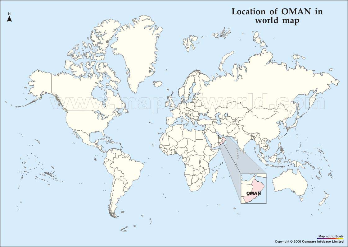 oman monde carte