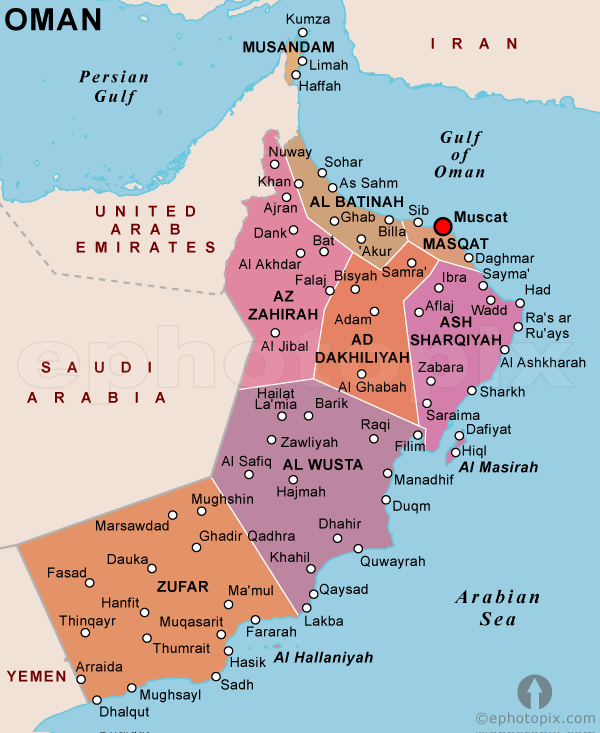 oman politique carte