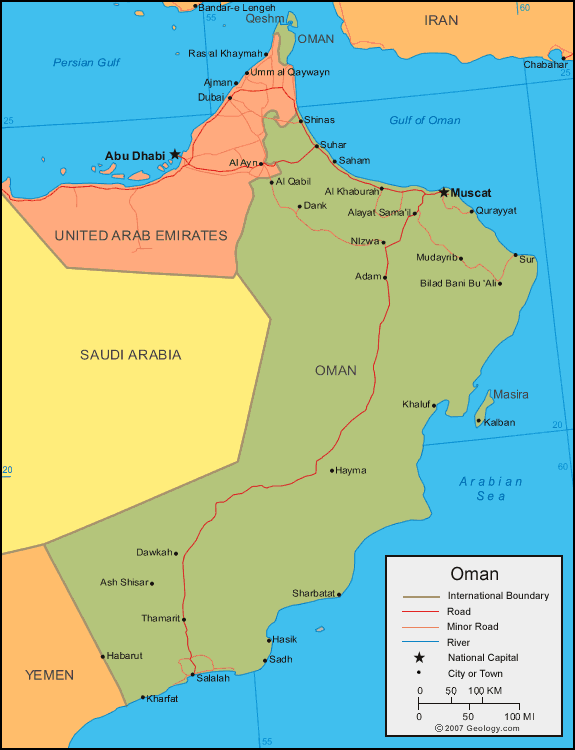 politique carte du oman