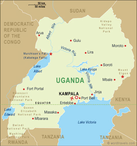 Ouganda regional carte