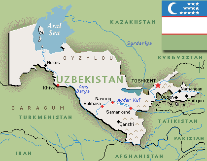 Ouzbekistan carte