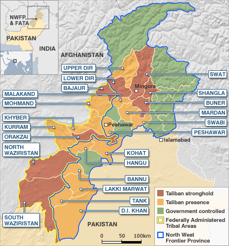 pakistan carte taliban presence