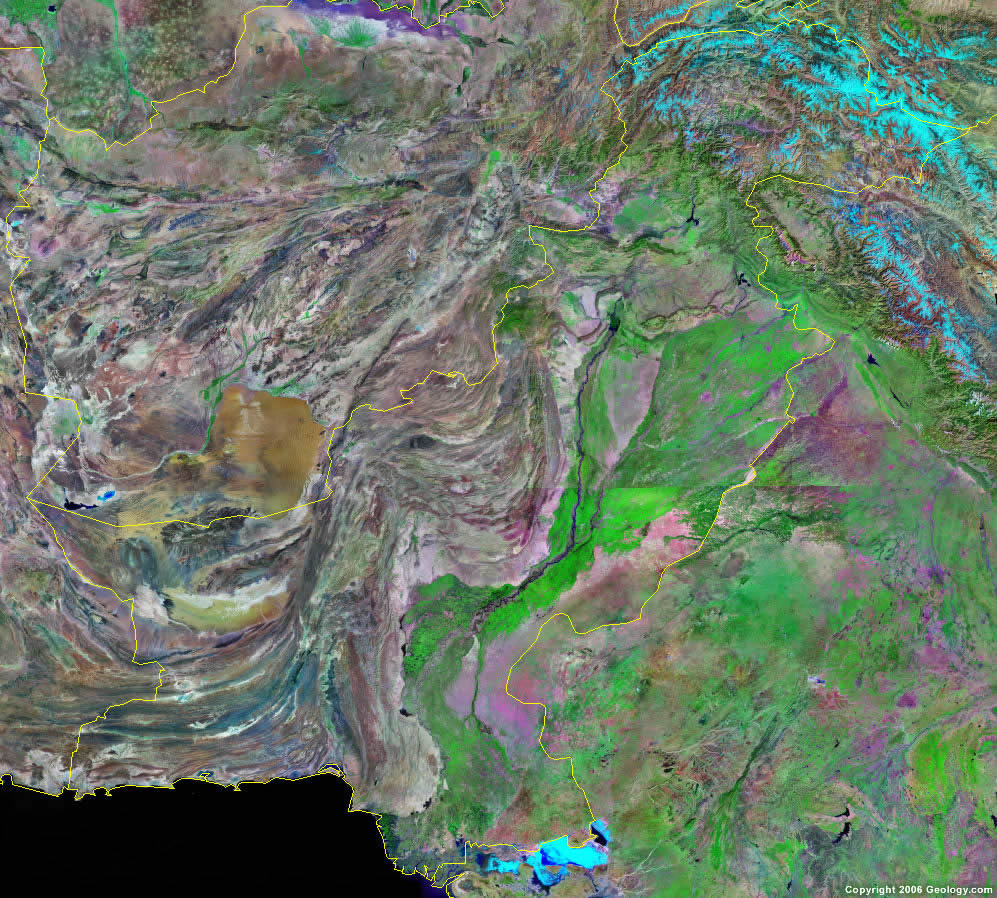 satellite image du pakistan