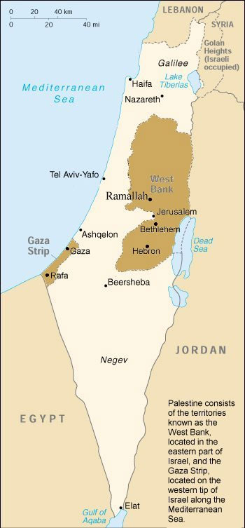 carte du palestine