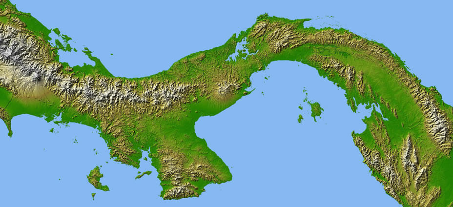 Carte du Relief du Panama
