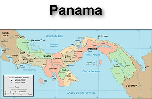 Panama Carte Amérique Centrale