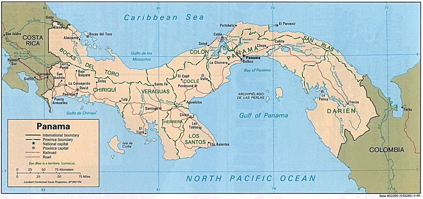 Panama Carte Politique 1995