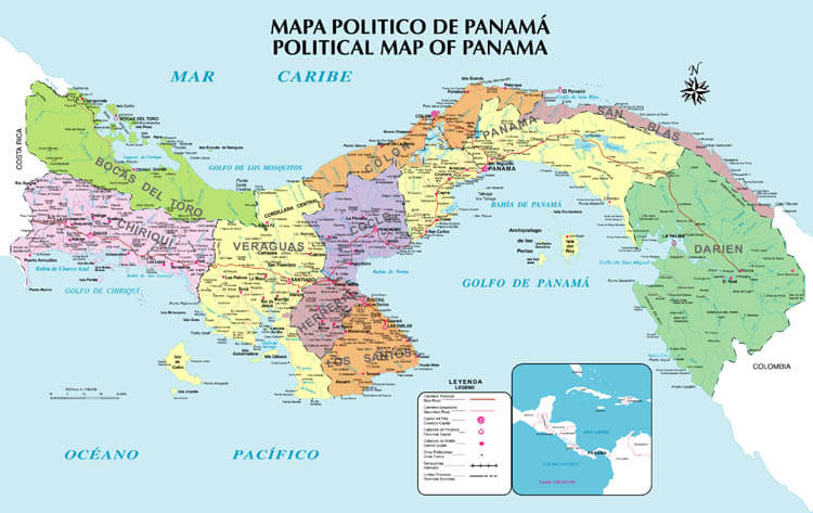 Carte Politique du Panama