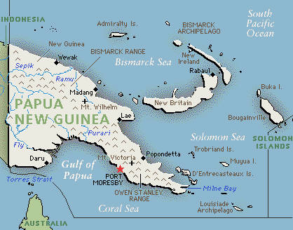 politique carte du papouasie nouvelle guinee
