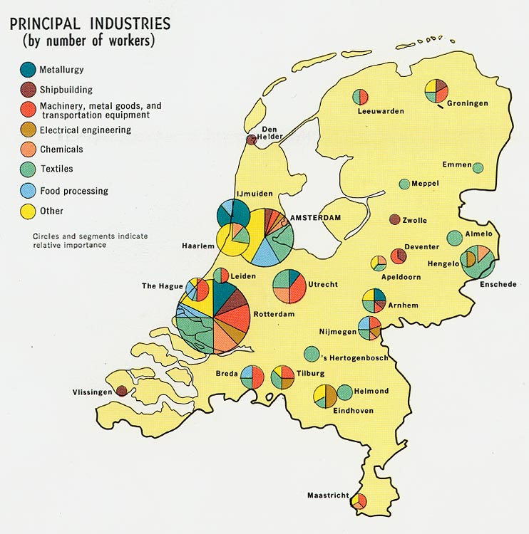 Pays Bas industrie carte