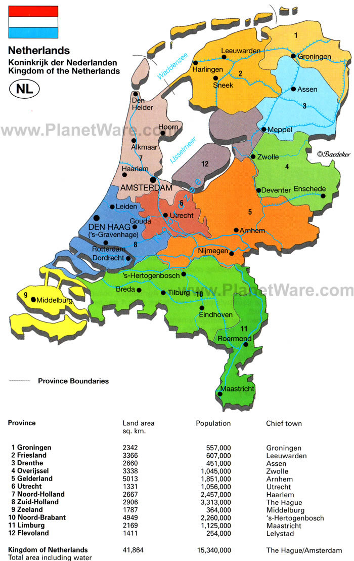 royaume du Pays Bas carte