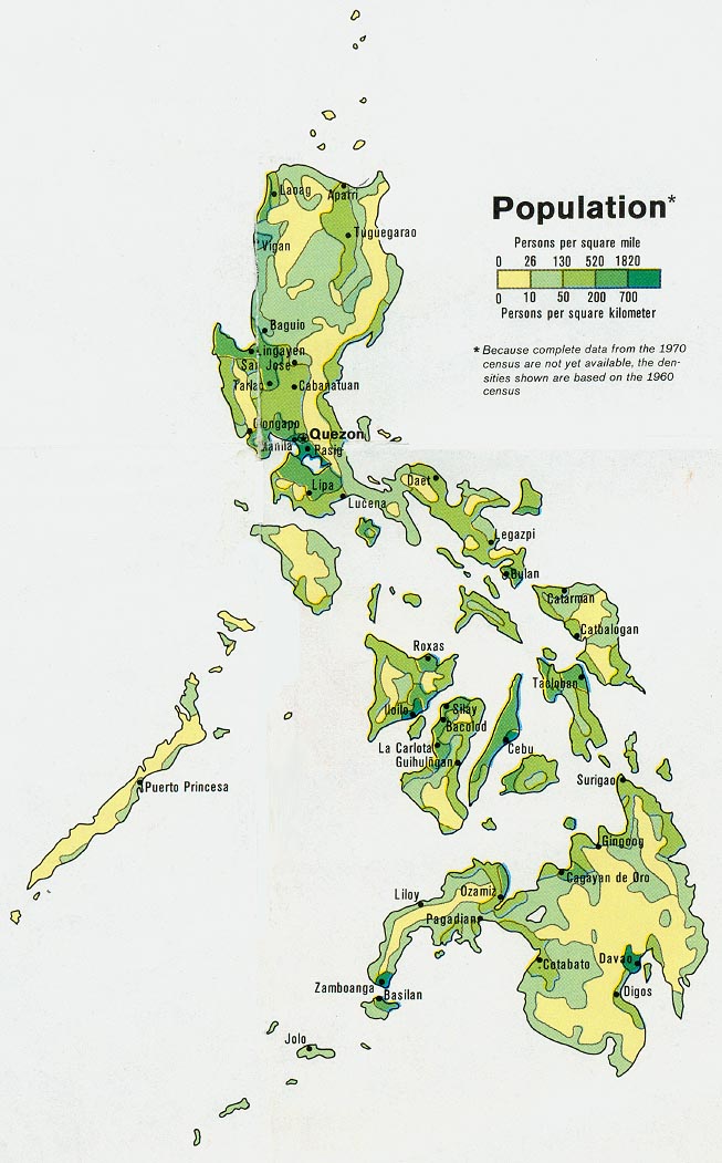 philippines population carte