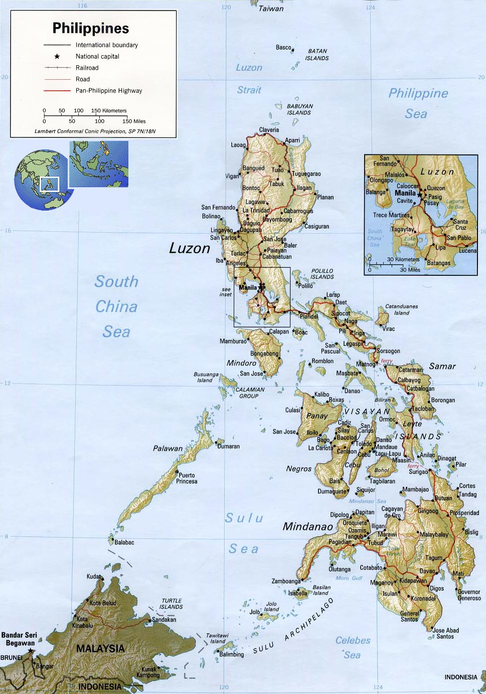 physique carte du philippines