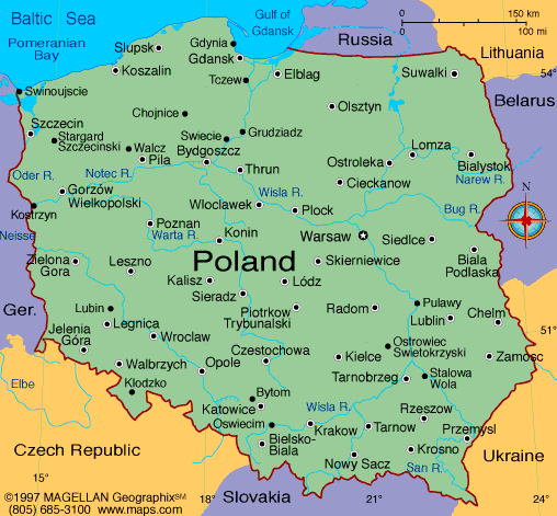 pologne carte