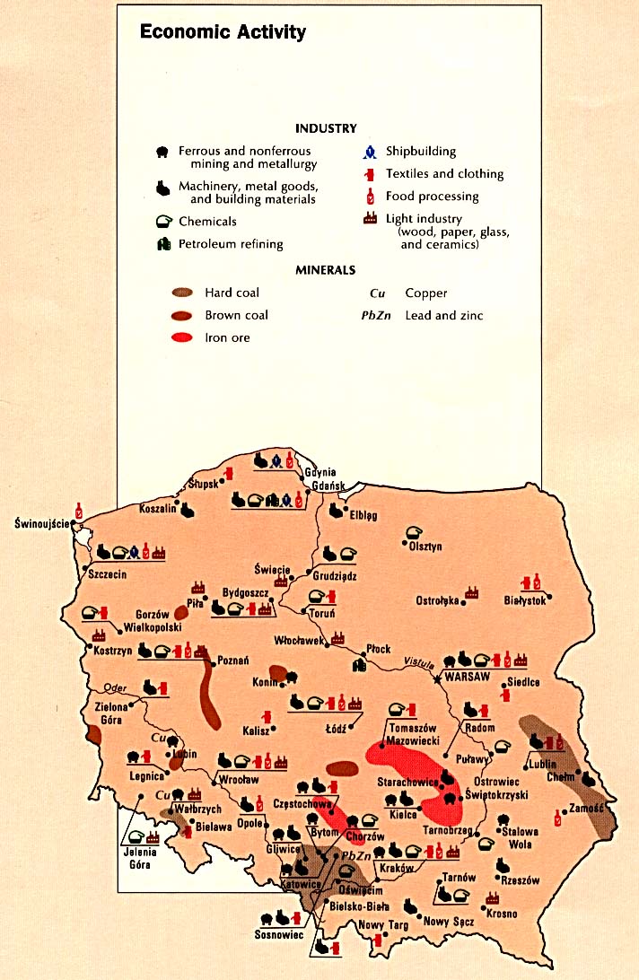 pologne economie carte