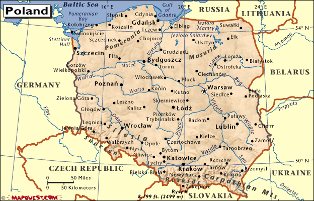 pologne politique carte