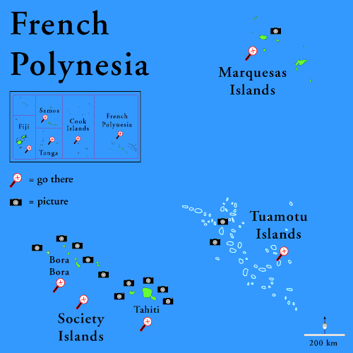 Polynesie Francaise carte