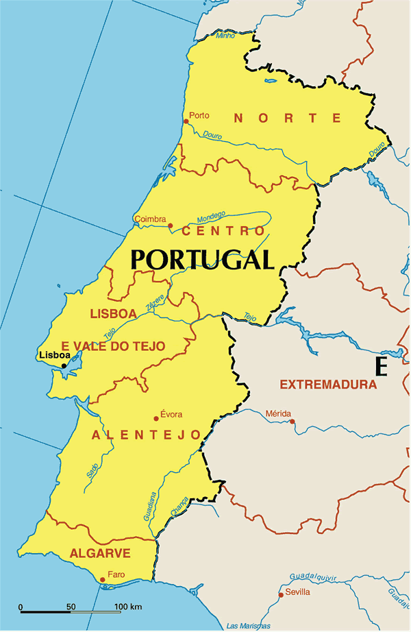 Portugal Rivers Carte