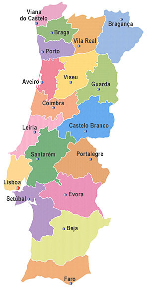 Portugal Quartier Carte