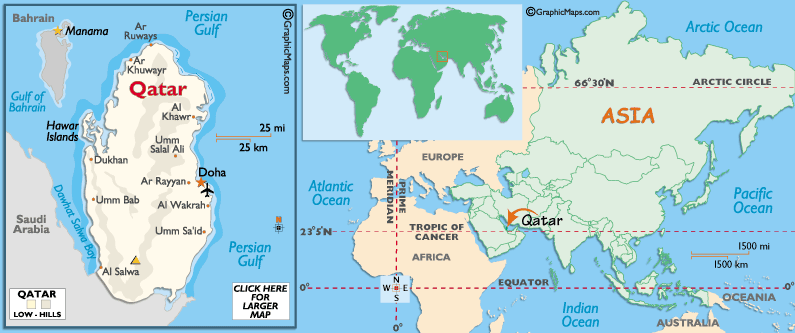 carte du Qatar