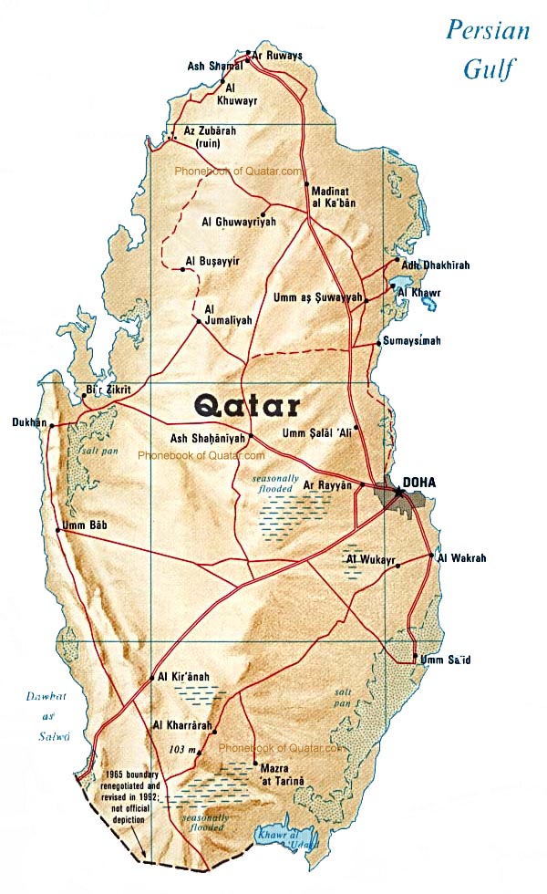 soulagement carte du qatar