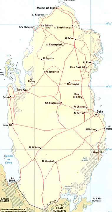 villes carte du qatar