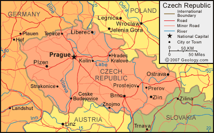 Republique Tcheque carte