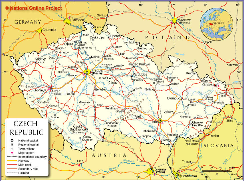 Republique Tcheque politique carte