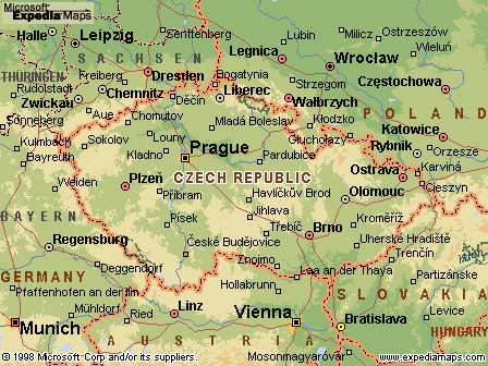 carte du Republique Tcheque