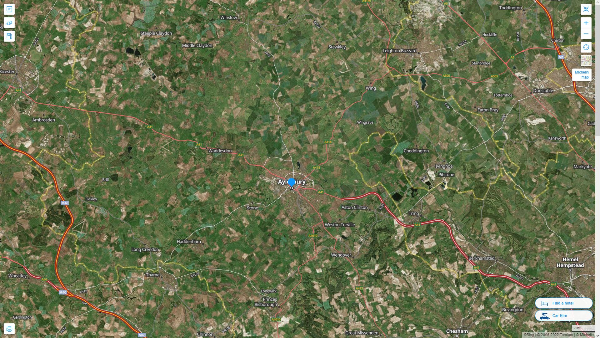 Aylesbury Carte et Image Satellite