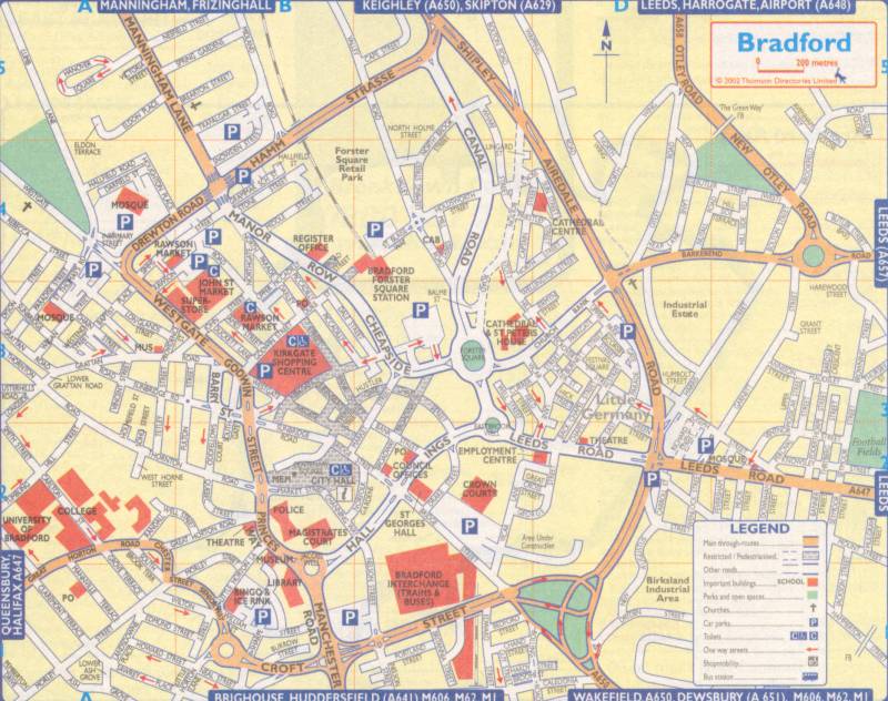 Bradford ville centre plan